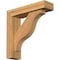 Ekena Millwork Funston Block Rough Sawn Bracket w/ Offset Brace, Western Red Cedar, 4"W x 14"D x 14"H BKT0402X14X14FST05RWR - alternate 1